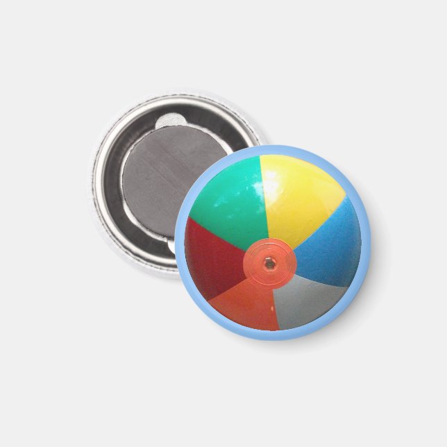 Beach Ball Magnet (Vorderseite/Rückseite)
