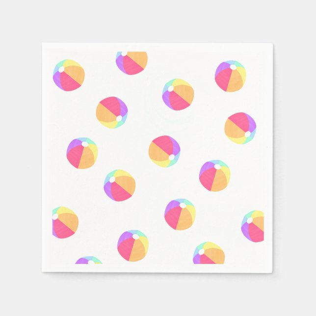 Beach Ball Party Napkins Serviette (Vorderseite)