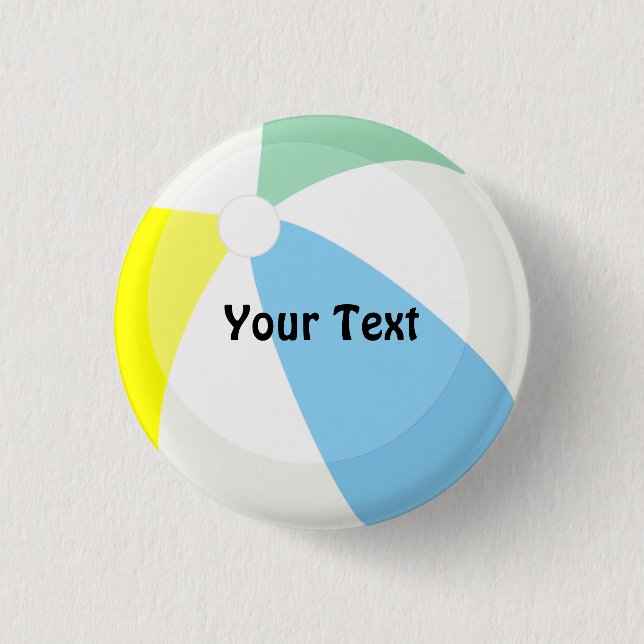 Beach Ball Pool Party Individuelle Name oder Game  Button (Vorderseite)