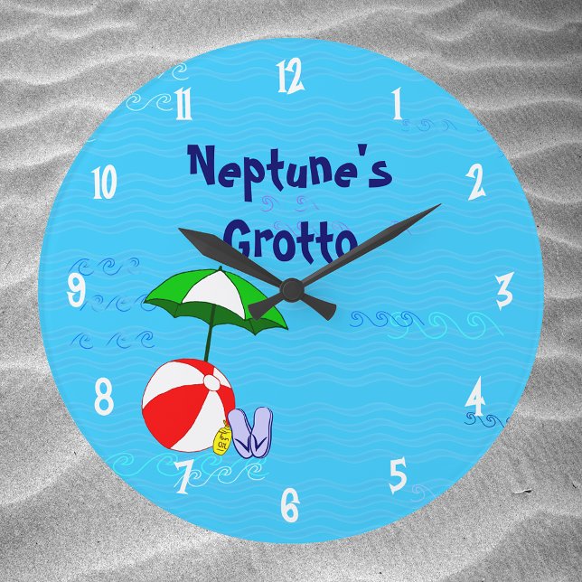 Beach Ball Pool Toys Custom Clock weiße Zahlen Große Wanduhr (Von Creator hochgeladen)