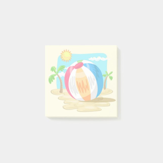 Beach Ball Post-it Klebezettel (Vorderseite)