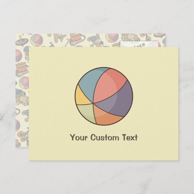 Beach Ball Postkarte (Vorne/Hinten)