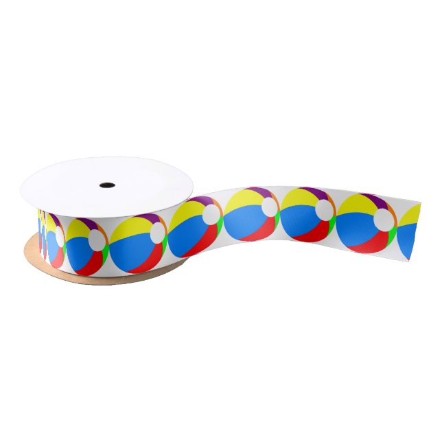 Beach Ball Ribbon Satinband (Spule)