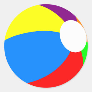 Beach Ball Runder Aufkleber