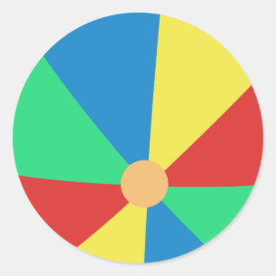 Beach Ball Runder Aufkleber