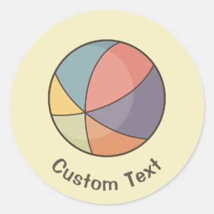 Beach Ball Runder Aufkleber