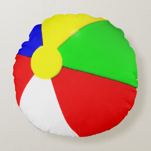Beach Ball Rundes Kissen (Vorderseite)