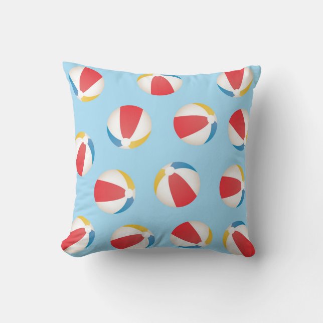 Beach Balls Pattern Kissen (Vorderseite)