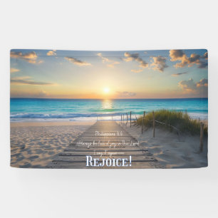 Beach Banner mit den Philippinen 4:4 REJOICE!