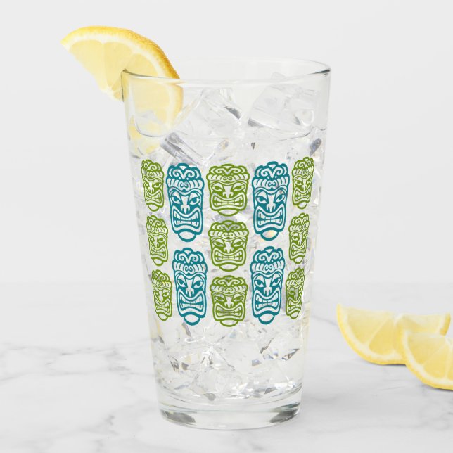 Beach Bar Party Retro Tiki Glas (Vorderseite Ice)
