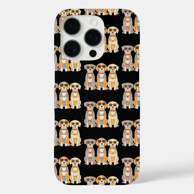 Beach Barkers Bikini-Trio mit Attitüde Case-Mate iPhone Hülle (Rückseite)