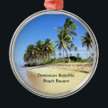 Beach Bavaro Ornament Aus Metall<br><div class="desc">Dominikanische Republik Beach Bavaro,  tropisches landschaftliches Foto</div>