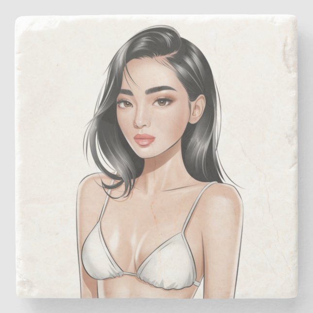 Beach Beauty Untersetzer (Vorderseite)