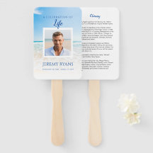 Beach Beerdigung Memorial Hand Fan