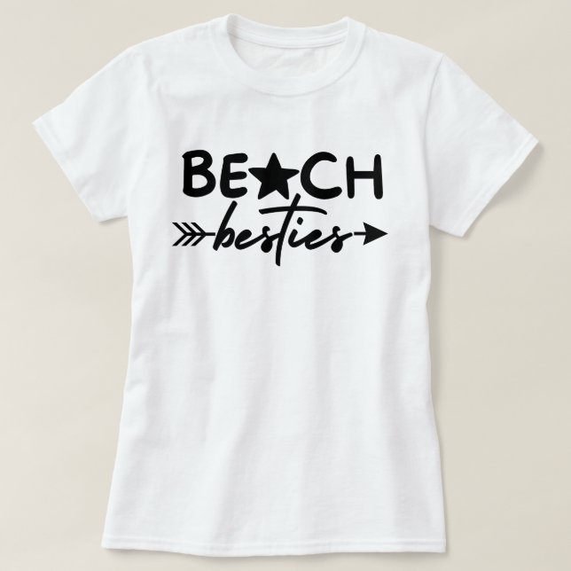Beach Besties Shirt, Girls Beach Trip Geschenke, M T-Shirt (Design vorne)