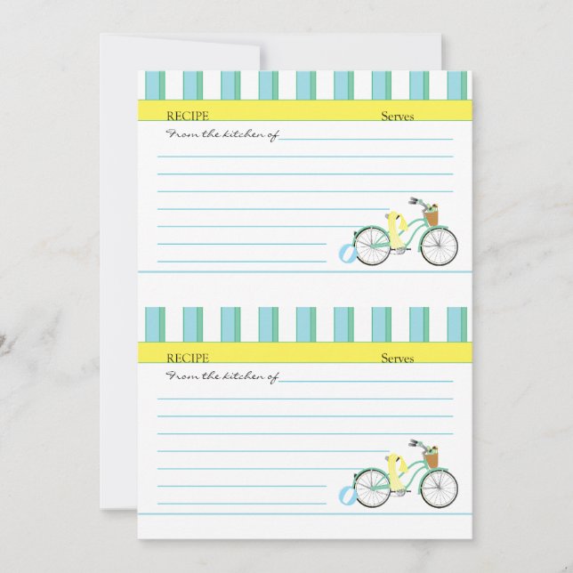 Beach Bicycle Cards Einladung (Vorderseite)