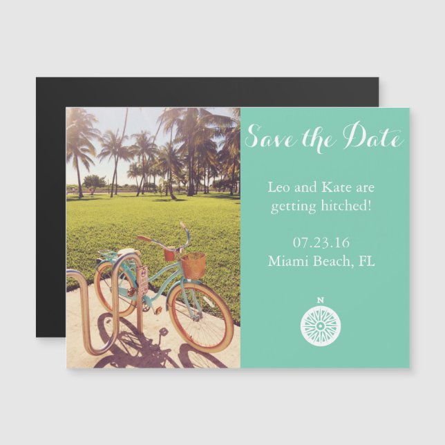 Beach Bicycle rettet das Date Magnet (Vorne/Hinten)