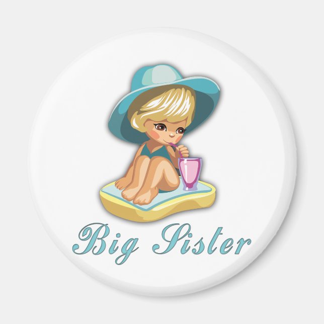 Beach Big Sister Magnet (Vorne)