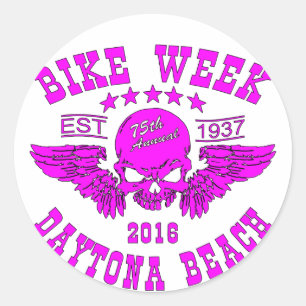 Beach Bike Week 2016 Runder Aufkleber