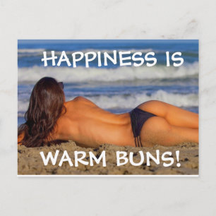 BEACH BIKINI G-STRING MIRL WARM BUNS POSTCARDS POSTKARTE
