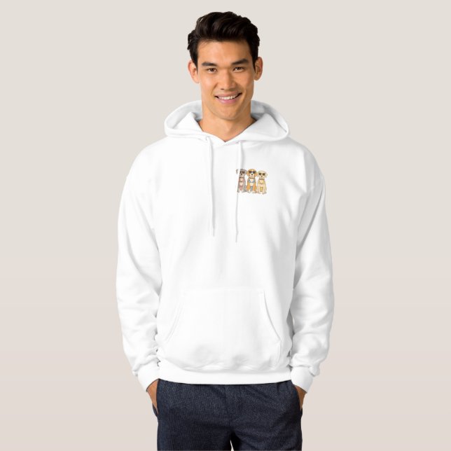 Beach Bikini Trio mit Attitude Hoodie (Vorne ganz)