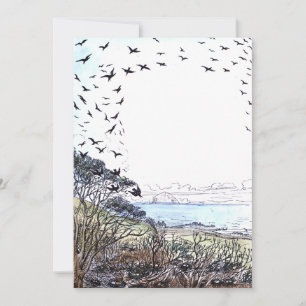 Beach Birds Artwork Einladung