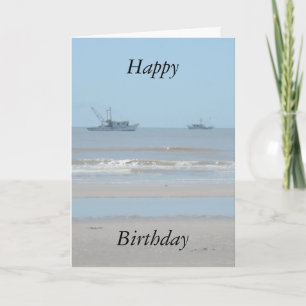 Beach Birthday Card Karte