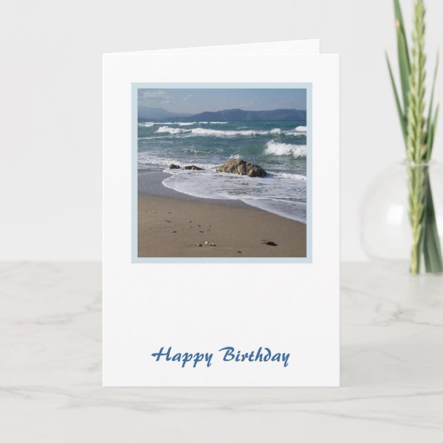 Beach Birthday Card Karte (Vorderseite)