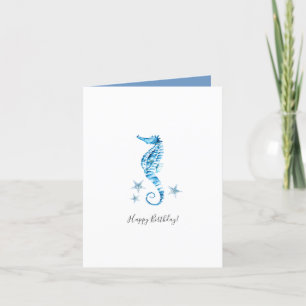 Beach Birthday Card Seepferd Feiertagskarte