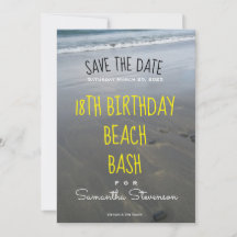 Beach Birthday Party jedes Jahr Bash Einladung