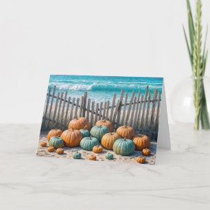Beach Birthday Pumpkins Karte