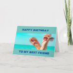 ***BEACH BIRTHDAY WISHES** "BEST FRIEND" KARTE<br><div class="desc">Danke,  dass du bei einem meiner acht Läden angehalten hast</div>