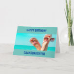 ***BEACH BIRTHDAY WISHES** "GRANDDAUGHTER" KARTE<br><div class="desc">Danke,  dass du bei einem meiner acht Läden angehalten hast</div>