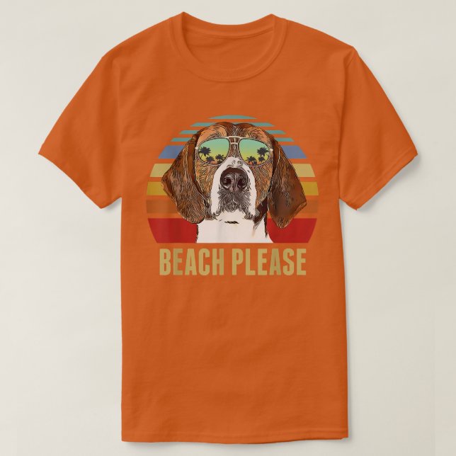 Beach Bitte American Fohound Dog Funny Summer T-Shirt (Design vorne)