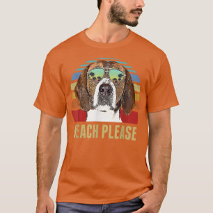 Beach Bitte American Fohound Dog Funny Summer T-Shirt