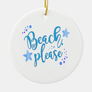 Beach bitte keramik ornament