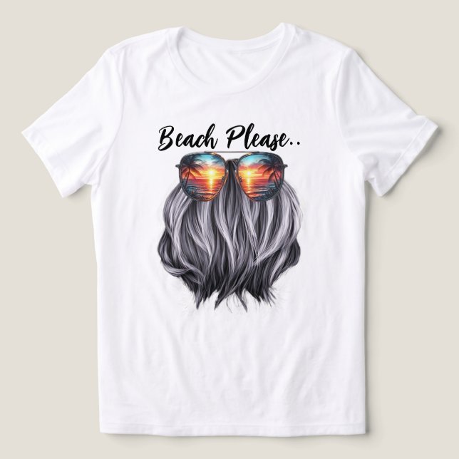 Beach bitte Tri-Blend shirt (Design Vorderseite)