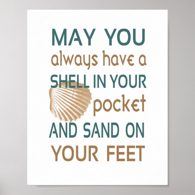 Beach Blessing (Standardgröße des Bildrahmens) Poster (Vorne)