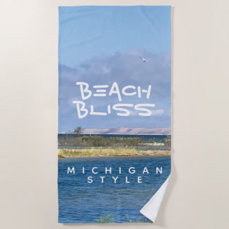 Beach Bliss Lake Michigan Lake Strandtuch