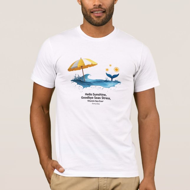Beach Bliss "Vitamin Sea" Premium Grafik T-Shirt (Vorderseite)