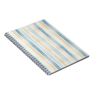 Beach Blue Cream Streifen Notizblock