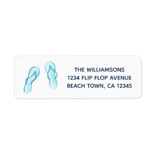 Beach Blue Flip Flops