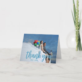 Beach Blue Foto Vielen Dank Dankeskarte