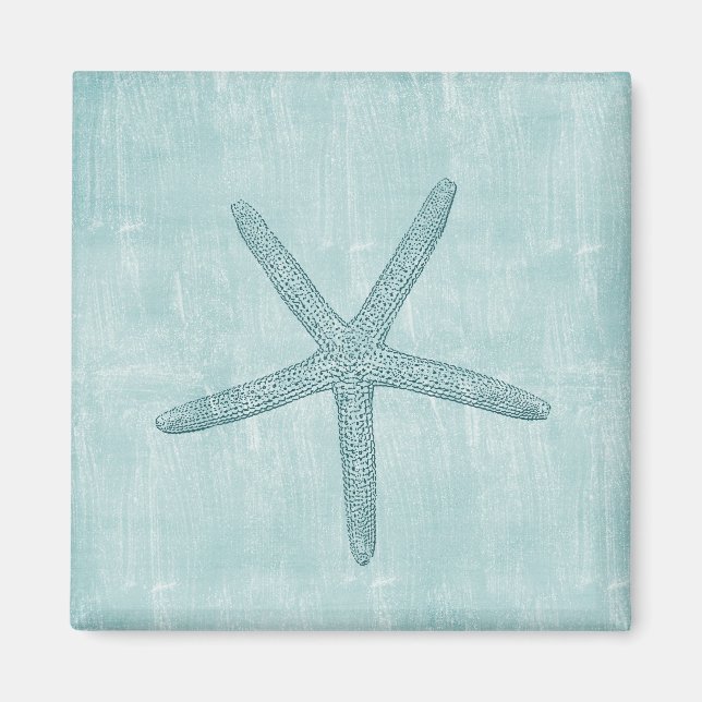 Beach Blue Ocean Starfish Magnet (Vorne)