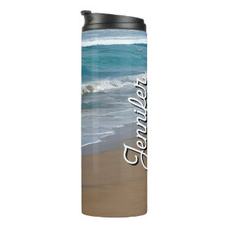 Beach Blue Ocean Waves Thermosbecher