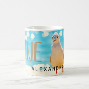 Beach Blue Seagull Personalisiert Kaffeetasse