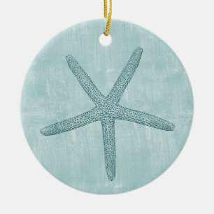 Beach Blue Starfish Keramikornament