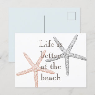 Beach Blue Starfish Postkarte