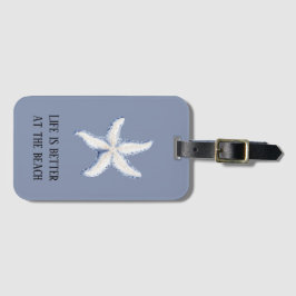 Beach Blue White Starfish Quote Gepäckanhänger