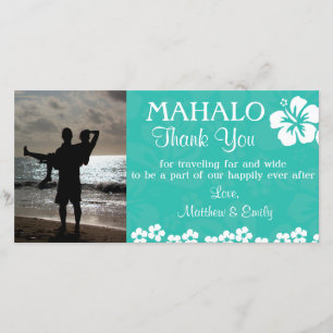 Beach Blume Vielen Dank für Ihre Fotokarte Dankeskarte